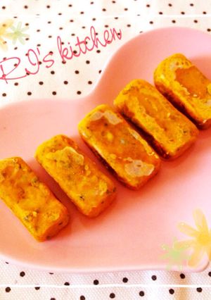 離乳食♡かぼちゃのスティックおやき-レシピのメイン写真