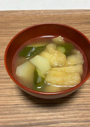 キュウリとジャガイモの味噌汁-レシピのメイン写真