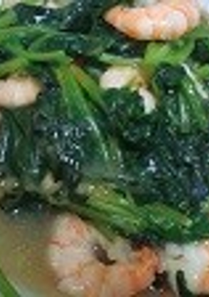 簡単エビとほうれん草炒め-レシピのメイン写真