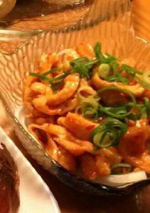 お酒のお供に♡鶏皮のピリ辛漬け-レシピのメイン写真