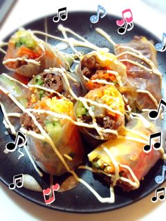 おもてなしに♪ビビンバ de 生春巻-レシピのメイン写真