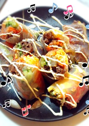 おもてなしに♪ビビンバ de 生春巻-レシピのメイン写真