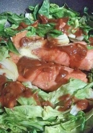 ﾌﾗｲﾊﾟﾝで鮭のﾁｬﾝﾁｬﾝ焼き-レシピのメイン写真