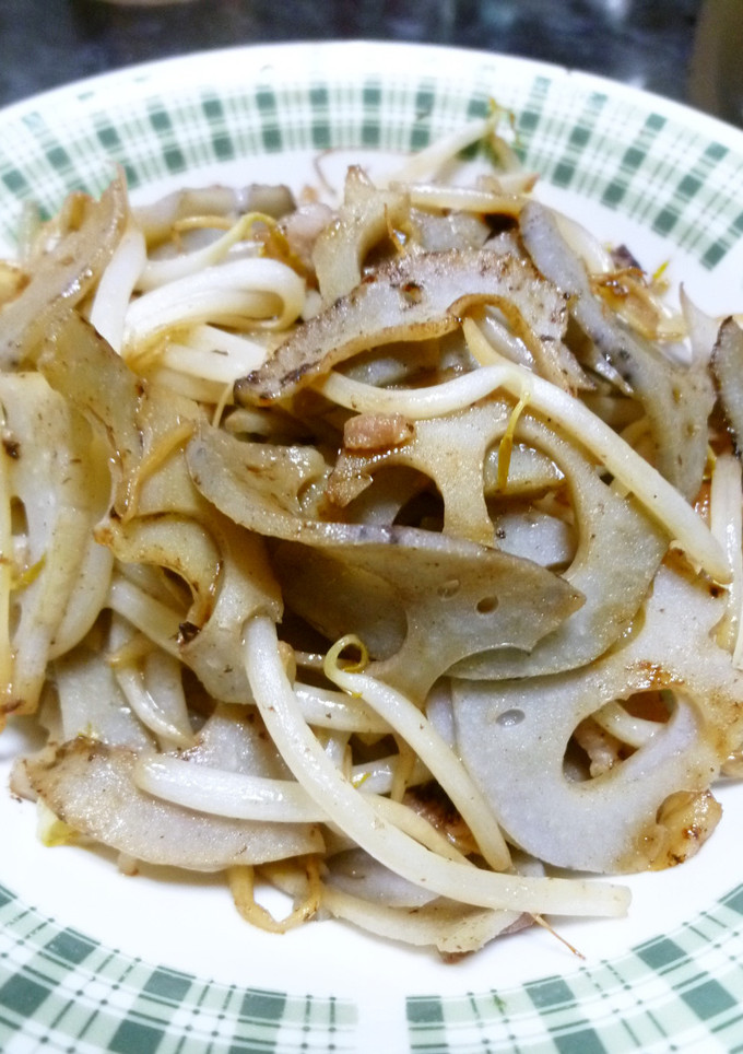 簡単☆Wシャキシャキ蓮根ともやしの肉炒め-レシピのメイン写真