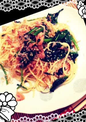鮭とほうれん草の和風パスタ-レシピのメイン写真