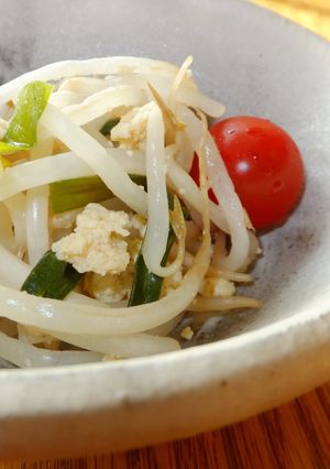 もやしと高野豆腐の黒酢和え…レンジ…-レシピのメイン写真