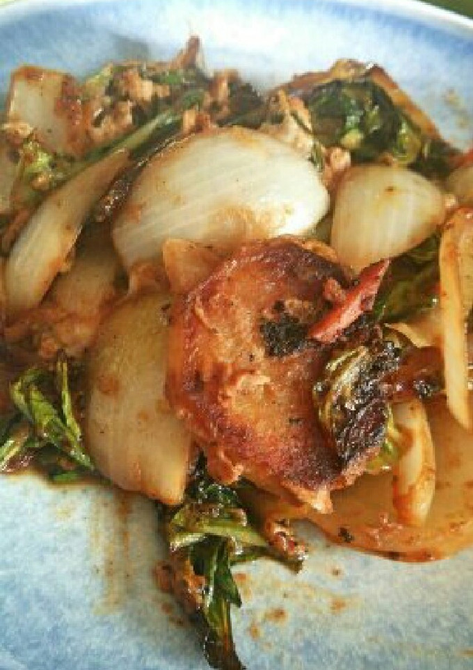ﾁｬﾝﾁｬﾝ焼きの野菜を卵とじ-レシピのメイン写真