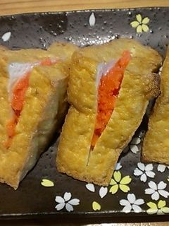 簡単料理!たらこの厚揚げサンド-レシピのメイン写真