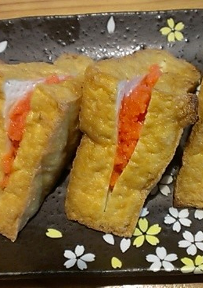簡単料理！たらこの厚揚げサンド-レシピのメイン写真