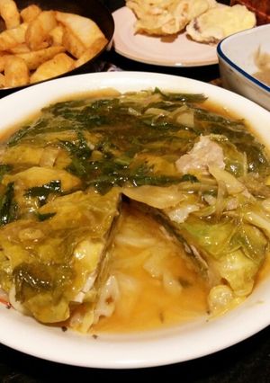 豚肉の重ね蒸しあんかけ。-レシピのメイン写真