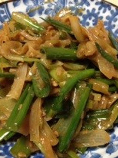 春!葉たまねぎの味噌炒め-レシピのメイン写真