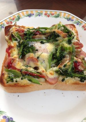 晩御飯の残りで、たまごトースト-レシピのメイン写真