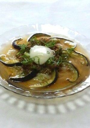 韓国風蒸しなすとピリ辛肉みその冷麺-レシピのメイン写真