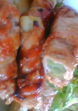 豚肉でねぎ巻き　梅でさっぱり-レシピのメイン写真