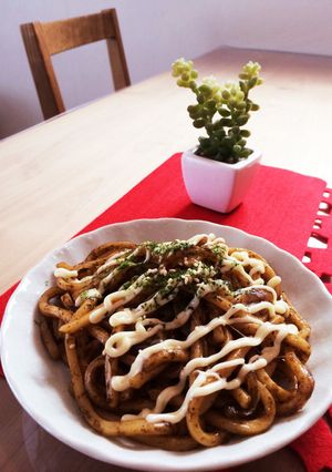簡単☻海苔の佃煮が焼きうどんに！-レシピのメイン写真