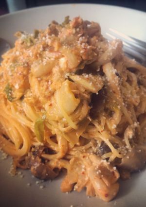 簡単！はまる！キムチとツナのパスタ-レシピのメイン写真