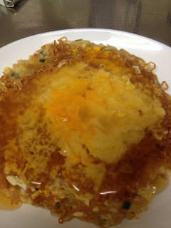 チキンラーメンの餡かけお好み焼き-レシピのメイン写真