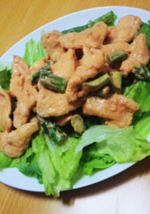 むね肉とアスパラ(ｵｰﾛﾗｿｰｽ和え)-レシピのメイン写真