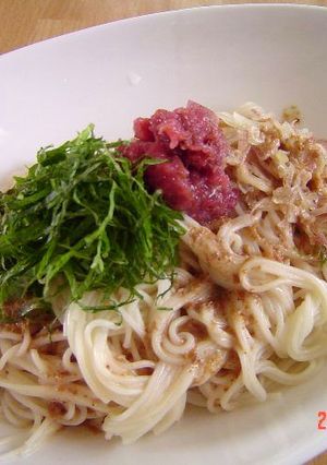 梅しそのゴマだれそうめん-レシピのメイン写真
