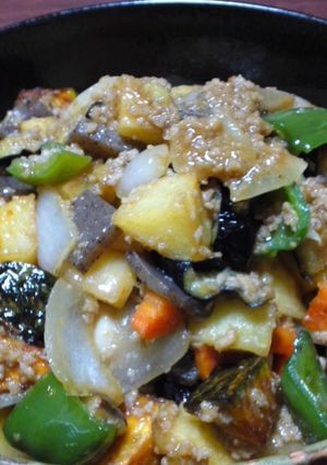 たっぷり夏野菜の肉味噌和え(給食の味☆)-レシピのメイン写真