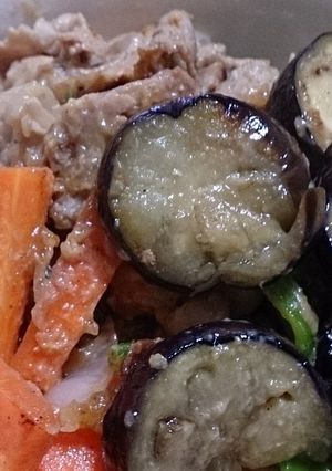 ナスと豚肉の味噌味の炒め物-レシピのメイン写真