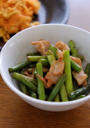 生産者にきいた　にんにくの芽の炒め-レシピのメイン写真