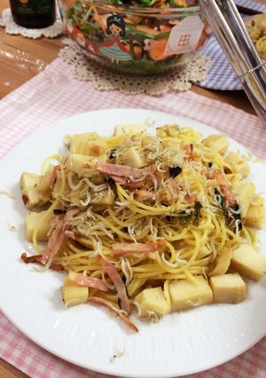 筍の煮物＆しらすのペペロンチーノ-レシピのメイン写真