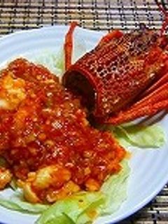 NZ産伊勢海老のチリソース炒め-レシピのメイン写真