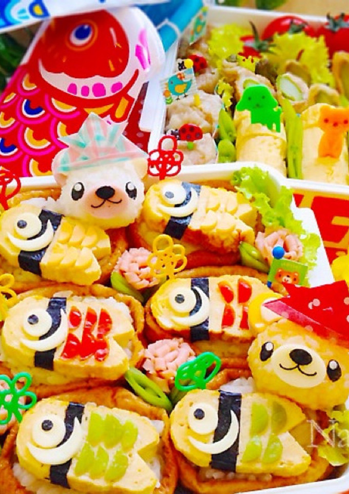 キャラ弁♡卵焼き鯉のぼり稲荷♬子供の日-レシピのメイン写真