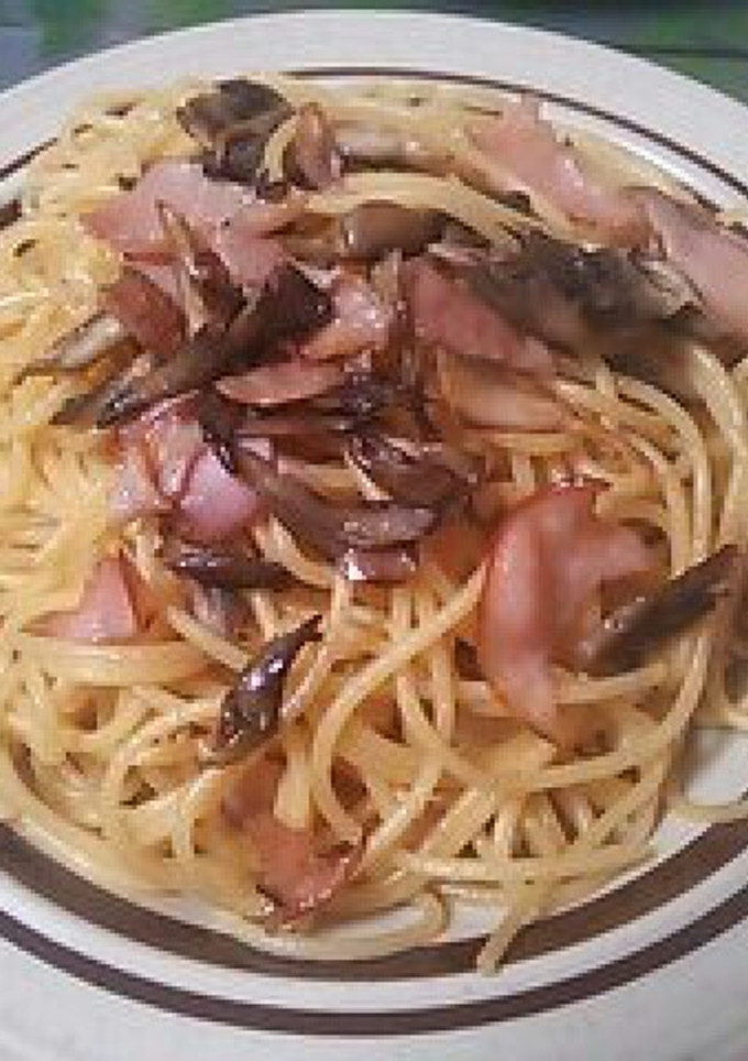 醤油バターが美味♪舞茸とハムの和風パスタ-レシピのメイン写真