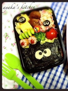 キャラ弁♡簡単真っ黒くろすけ-レシピのメイン写真