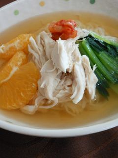 ささみ&はっさく冷麺-レシピのメイン写真