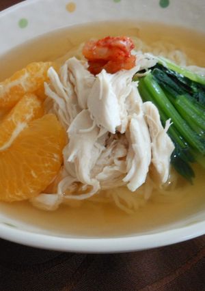 ささみ＆はっさく冷麺-レシピのメイン写真