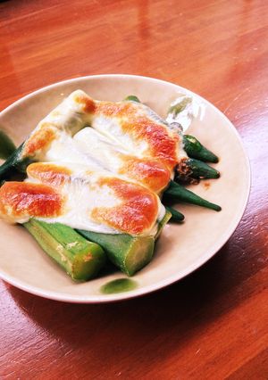 オクラチーズ焼き〜リメイク〜-レシピのメイン写真