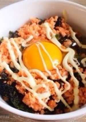 鮭フレークTKG-レシピのメイン写真