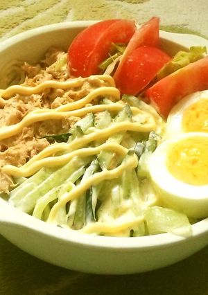 ☆マヨネーズとスープで♪ サラダ冷麺☆-レシピのメイン写真