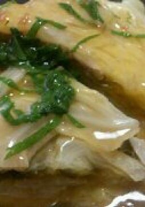 春キャベツと豚バラ蒸し　梅餡かけ-レシピのメイン写真