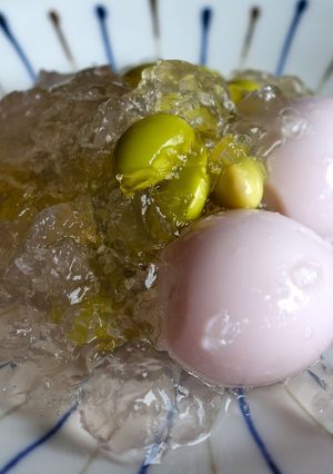 おもてなし☆枝豆とうずらの岩下漬けジュレ-レシピのメイン写真