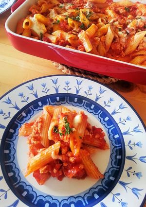 鶏ミンチで☆簡単ミートソースグラタン-レシピのメイン写真