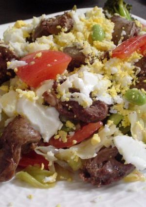 (∵)屋：レバーと野菜のサラダディッシュ-レシピのメイン写真