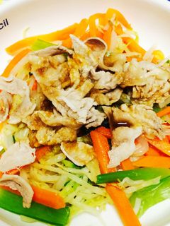 簡単!生姜焼味野菜たっぷり豚しゃぶサラダ-レシピのメイン写真