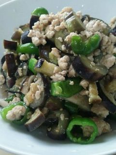 茄子とピーマンの胡麻味噌炒め-レシピのメイン写真