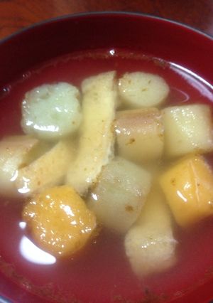 野菜の麩と油揚げのすまし汁-レシピのメイン写真