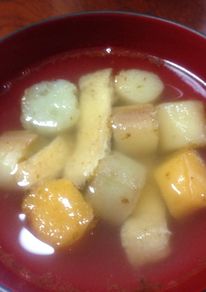 野菜の麩と油揚げのすまし汁-レシピのメイン写真