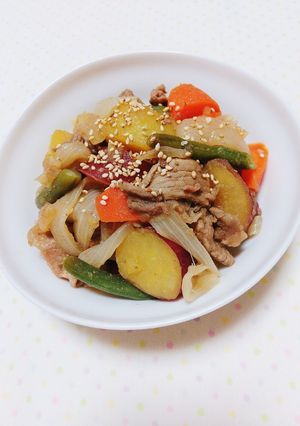 まったりしましょ♡肉さつまいも-レシピのメイン写真