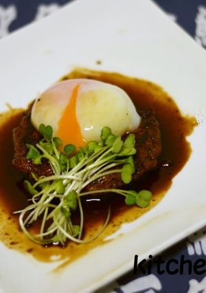 トロ～リ温玉乗せ鶏つくね-レシピのメイン写真