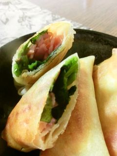 ほうれん草とトマトとハムとチーズの春巻-レシピのメイン写真