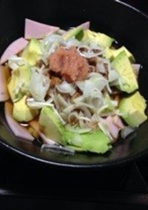 アボカド明太納豆うどん-レシピのメイン写真