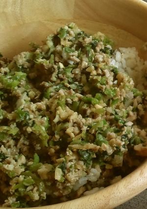 脂身なしヘルシー豚そぼろ丼（FP使用）-レシピのメイン写真