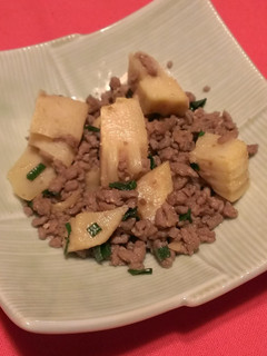 たけのこ&ひき肉の甘辛味噌炒め♪-レシピのメイン写真
